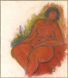 高田博厚「自筆画色紙」