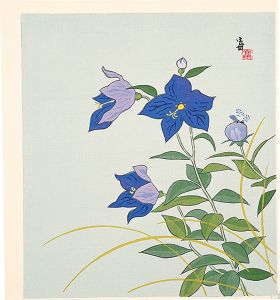 徳力富吉郎「蝶と桔梗（仮題）」