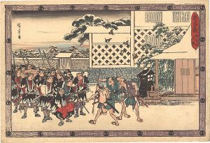 広重初代「忠臣蔵　夜打四 引取」