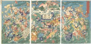 暁斎「豊年万作おどり」