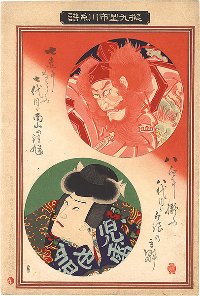 芳幾「擬九星市川系譜」