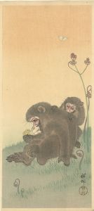 Ohara Koson(Shoson) / Monkeys and Horsetails