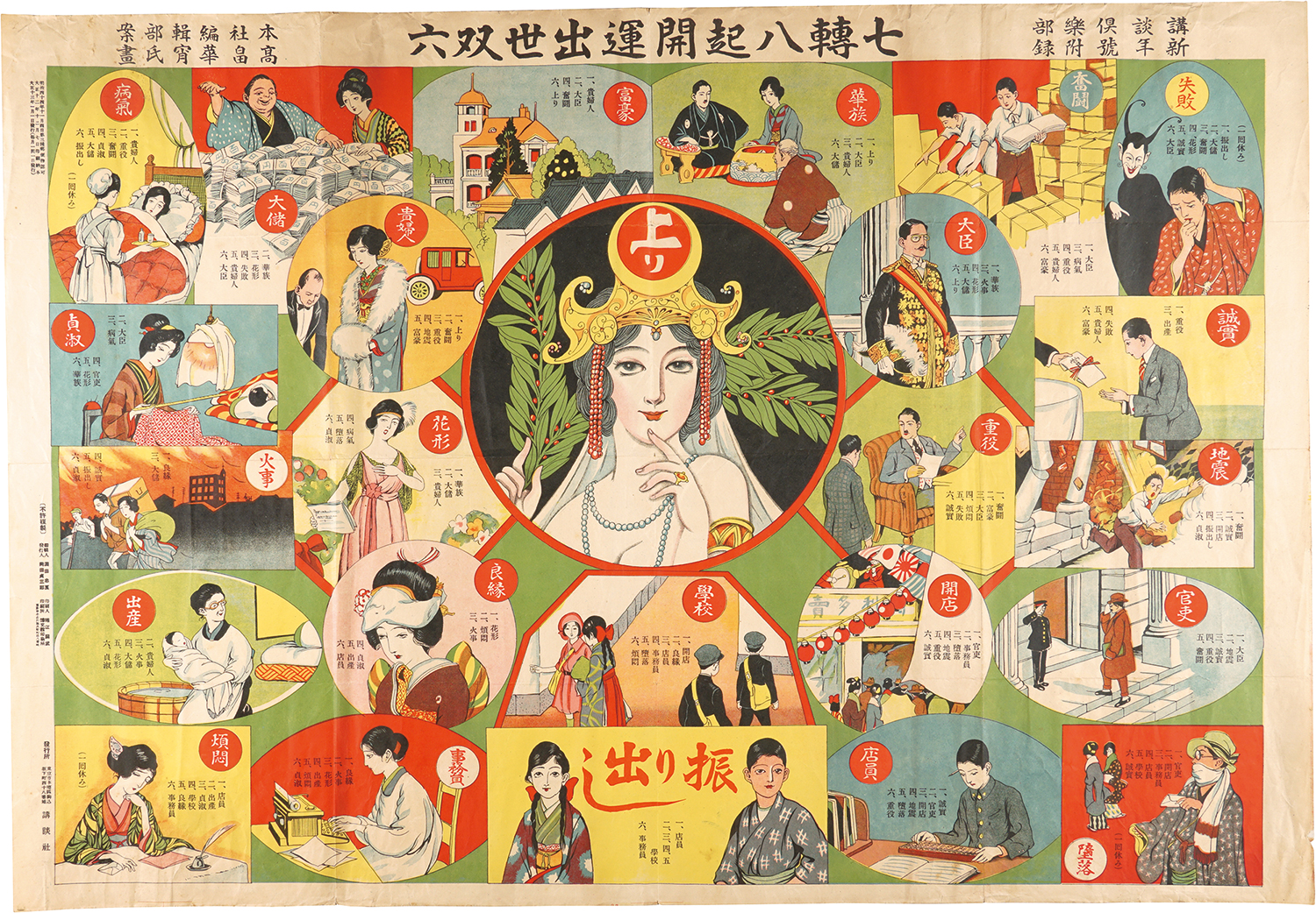 Takabatake Kasho “Sugoroku of Luck and Success: Fall Down Seven Times, Get Up Eight”