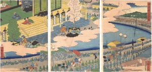 Hiroshige II / Lord Minamoto Yoritomo Goes to the Capital [源頼朝公上洛之図]