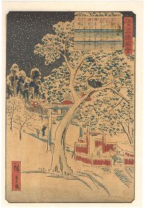 Hiroshige II / Views of Famous Places in Edo / Hikawa Shrine at Akasaka [江戸名勝図会　赤坂氷川]
