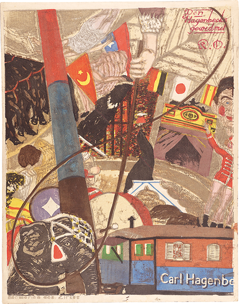 Onchi Koshiro “Circus (Impression of the Hagenbeck Circus)”
