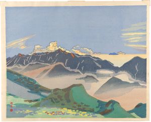 Hashimoto Okiie / Evening (View of the Tateyama Mountain Range from Hakuba)