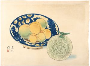 Ito Shinsui / Three Images of Still Life / Melon and Peaches