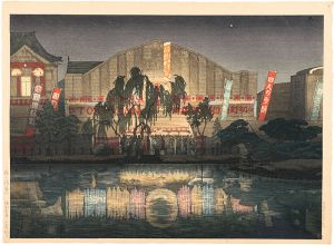石渡江逸（庄一郎）「夜の浅草」