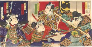 Kunichika / Kabuki Play: Taiko no Oto Chiyuu no Sanryaku [太鼓音智勇三略]