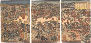 芳虎「陸奥国 白川表大合戦之図」