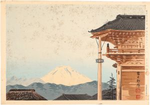 Tokuriki Tomikichiro / Thirty-Six Views of Mt. Fuji / Fuji of Moto-zenkoji Temple in Kofu