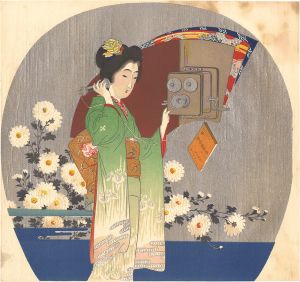 Unknown / Uchiwa-e: Woman on the Phone