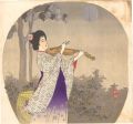 Uchiwa-e: Woman Playing the Vi......