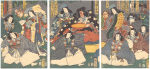 国貞二代「源平盛桜柳営染」