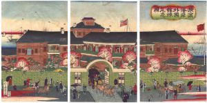 幾丸「横浜海岸外国館煉瓦造図」
