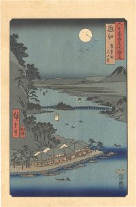 広重初代「六十余州名所図会　近江 琵琶湖 石山寺【復刻版】」
