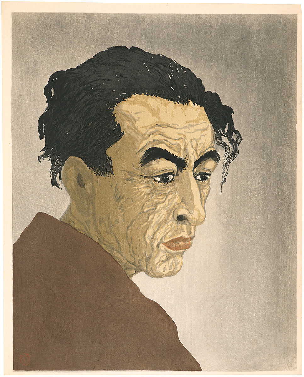 恩地孝四郎「『氷島』の著者（萩原朔太郎像）」