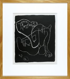 版画集『二つの間に』より　No.3　女性2　三人のうち左の二人