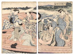 Toyokuni III / The Rokugo Ferry [六郷渡舟図]