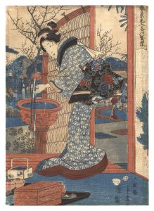 重宣「春景色入谷の繁栄」