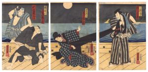 芳幾「月見瞻名画一軸」