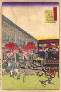 Kuniteru II / The Great Districts of Tokyo / Brick and Stone Buildings in Ginza [東京各大区之内　銀座煉瓦石造]