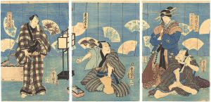 豊国三代「宿桜瓢箪■」