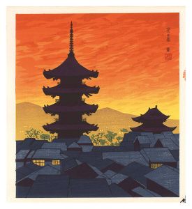 Tokuriki Tomikichiro / Evening View of Kyoto