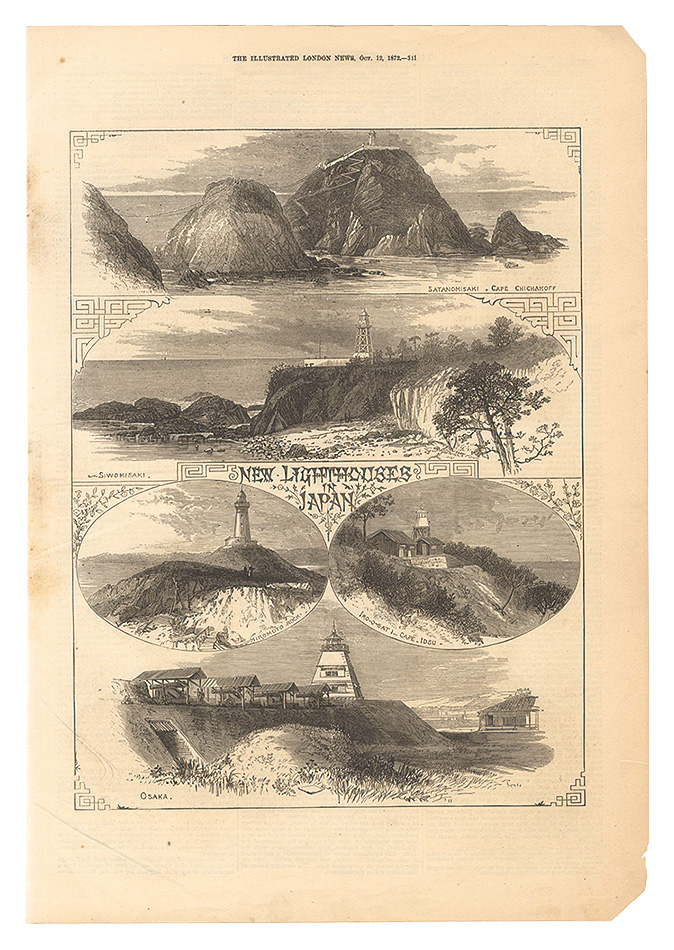 Unknown “New Lighthouses in Japan from the October 12, 1872 issue of the Illustrated London News”