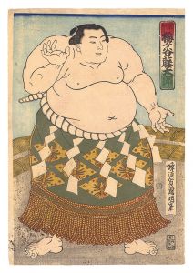 国明二代「相撲絵　長州 梅ヶ谷藤太郎」