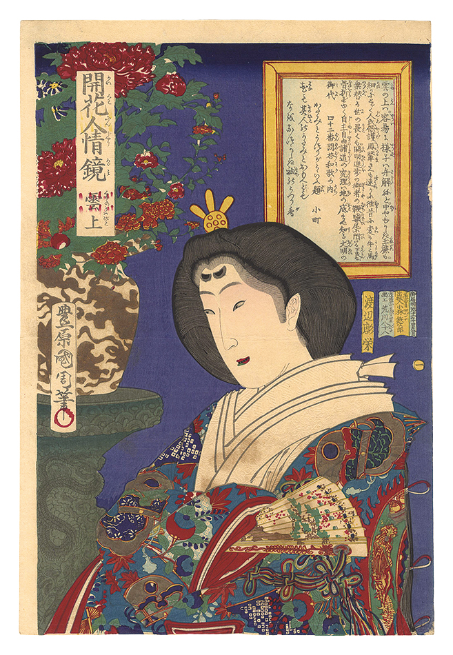 Kunichika “Mirrors of Flowering Humanity / No. 1: High-ranking Court Noble”