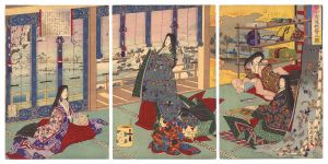 Chikanobu / Poetry Contest of the Court Ladies after Snowfall [禁中雪後和歌之図]