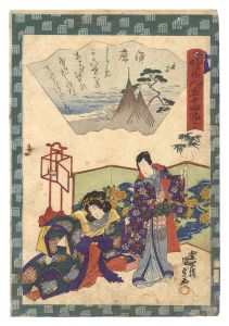国貞二代「俤源氏五十四帖　十二 須磨」