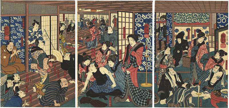 Kuniyoshi “役者見立廓之図”