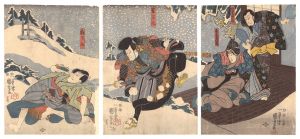 Kuniyoshi / Kabuki Play: Mukashigire Tsuzure no Nishiki [往古紀麗襤褸錦]