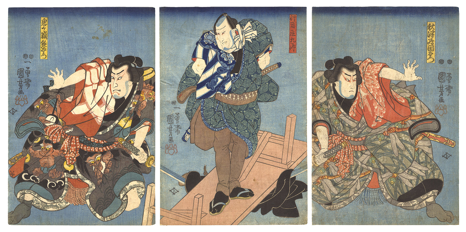 国芳「関取二代勝負附」