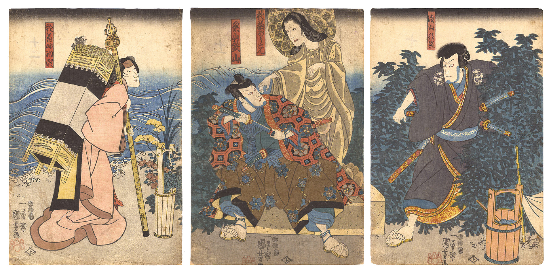 国芳「播州皿屋鋪」