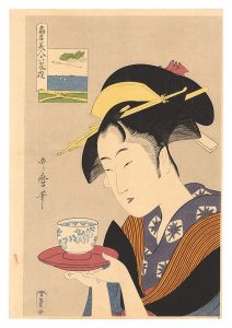 歌麿「高名美人六家撰　難波屋おきた【復刻版】」