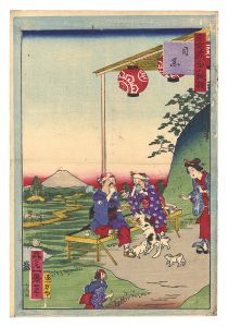 一景「東京名所三十六戯撰　目黒」
