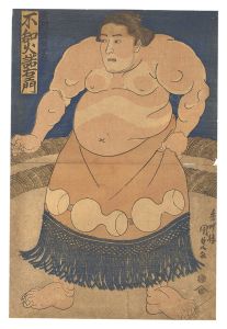 Kunisada I / Sumo Wrestler the Former Noginosato, Now Shiranui Nagiemon from Unshu [雲州 濃錦里改 不知火諾右衛門]