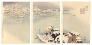 Kiyochika / True Views of Famous Places in Tokyo / February, a Snowy Evening at Matsuchiyama【Reproduction】 [東京名所真景之内　如月 待乳山雪の黄昏【復刻版】]