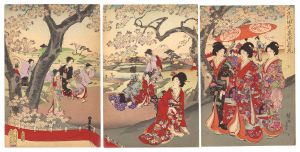 周延「千代田大奥御花見」