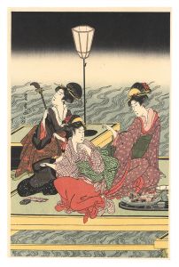 豊広「四条河原夕涼　中図【復刻版】」