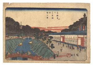 広重初代「東都名所　芝赤羽根増上寺」