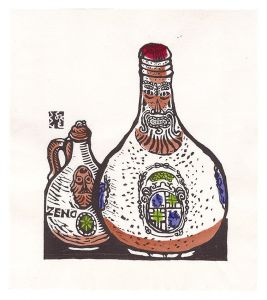 Kawakami Sumio / Liquor Bottles with Beards and Mustaches