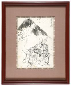 Shigenobu / 版下絵　真草事分図絵　源頼朝　駿州冨士川水鳥の図 [版下絵　真草事分図絵　源頼朝　駿州冨士川水鳥の図]
