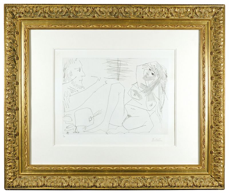 Pablo Picasso “Painter and model”