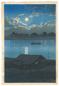 東京二十景　荒川の月