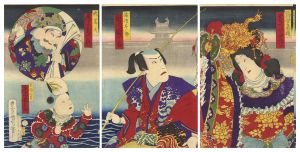 Kunichika / Scene from a Kabuki Play [芝居絵]